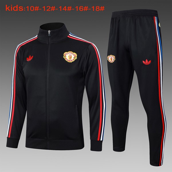 Niños Chandal Manchester United 2024/2025 Negro Rojo